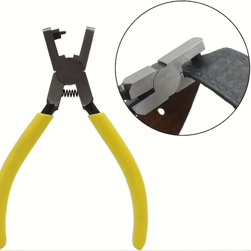 1pc Stainless Steel Faux Leather Hole Punch Tool 2.0mm Watch Band Belt Pliers