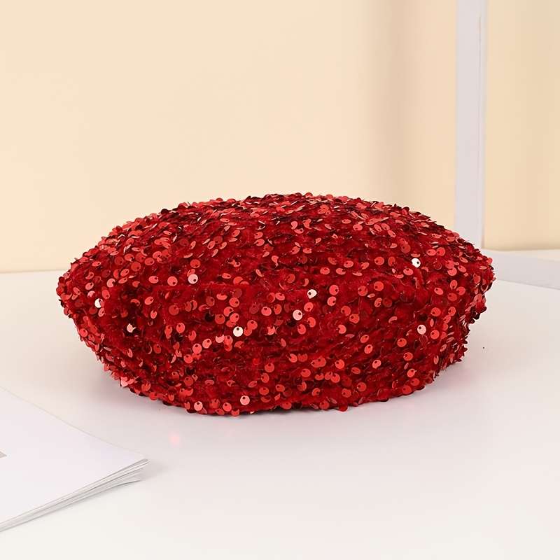 1pc Korean version of fashion canary glitter beret suitable for ladies stage performance outdoor co