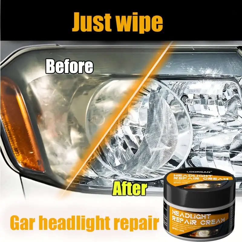 1pc Universal Headlight Restoration Kit Car Headlamp Polishing Paste Enhances Visibility Removes Yel