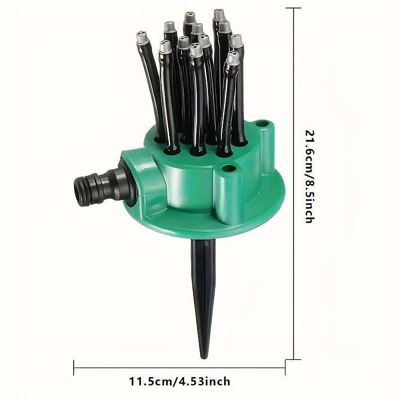 1Pc 360 Degree Automatic Multi Nozzle Sprinkler
