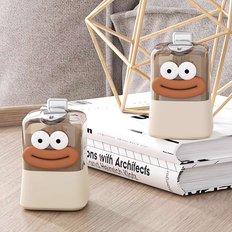 1pc Plastic Automatic Pop-Up Toothpick Dispenser Press-Type Creative and Cute with Fun Carto
