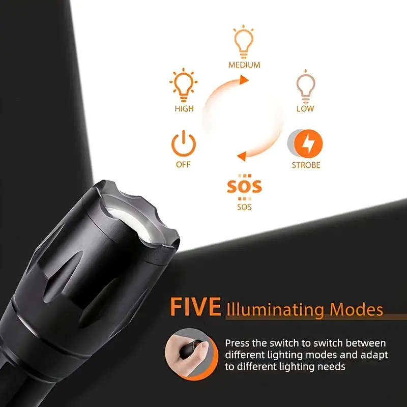 3pcs LED Aluminum Handheld Flashlights