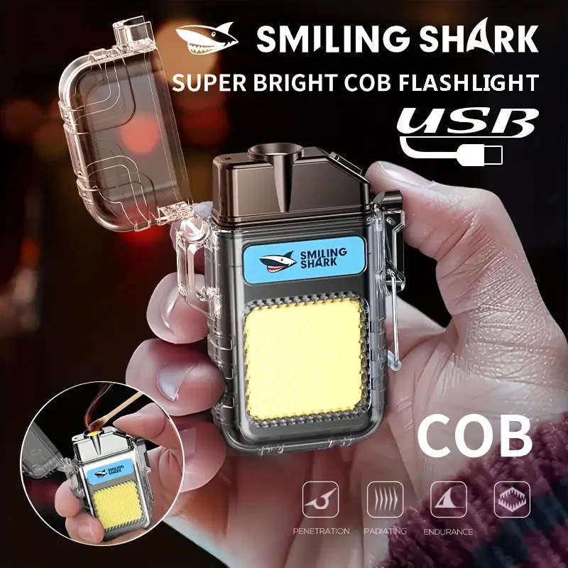 1pc Mini Flashlight COB Keychain Torch light Type-C Rechargeable 3 Modes Pocket Size Ideal for for O