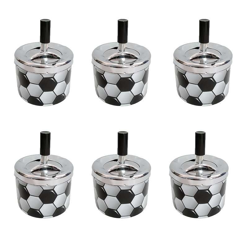 1pc Classic Iron Round Smokeless Ashtray with Lid Easy Clean No Electricity Needed Ideal fo