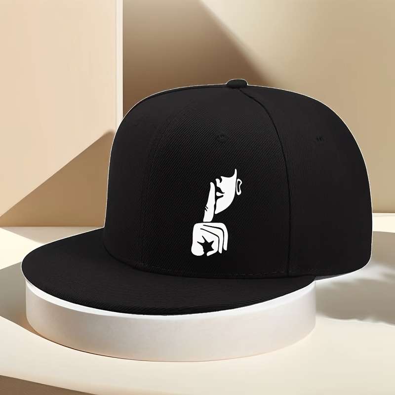 1pc Unisex Hip-Hop Baseball Cap Adjustable Polyester Snapback Retro Style with Geometric Shush