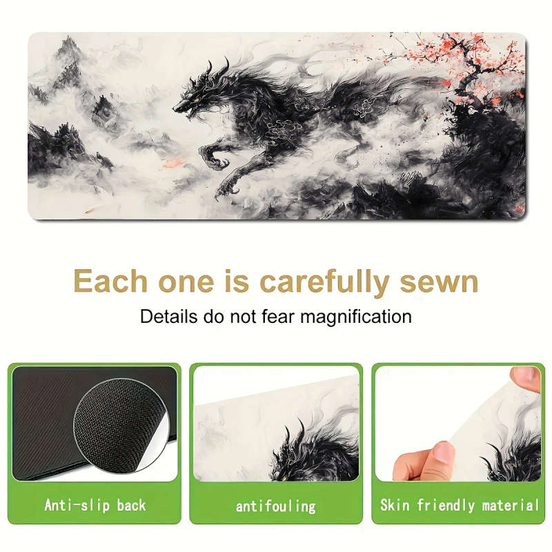 1pc 30x80cm Watercolor Fantasy Mythical Creature Mouse Pad Mysterious and Durable Office Desk Access