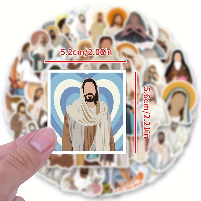 60pcs Jesus Christian Stickers Jesus Christian Themed Stickers