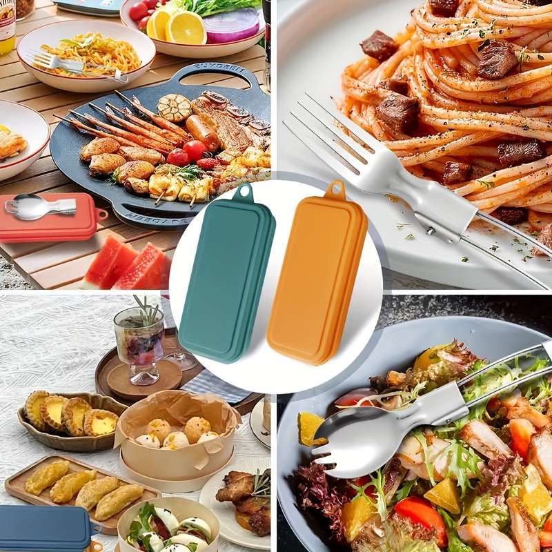 3pcs Stainless Steel Cutlery Set Portable Spoon Fork and Knife Polished Finish Compact and