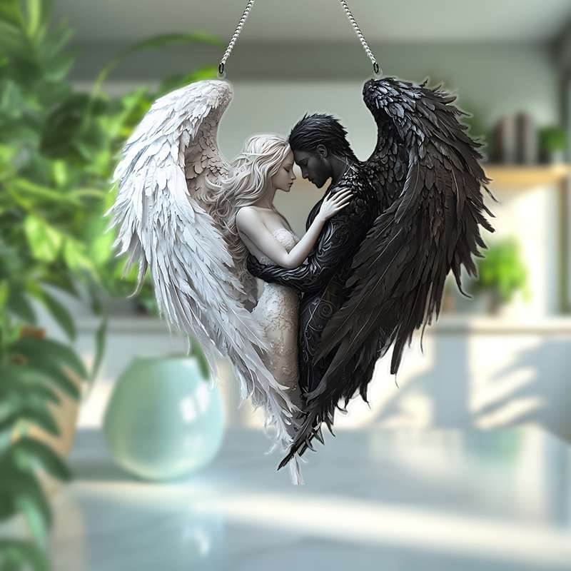 1pc 2D Flat   Classic Style  Romantic Angel Acrylic Decoration Sign Versatile Gift for Home