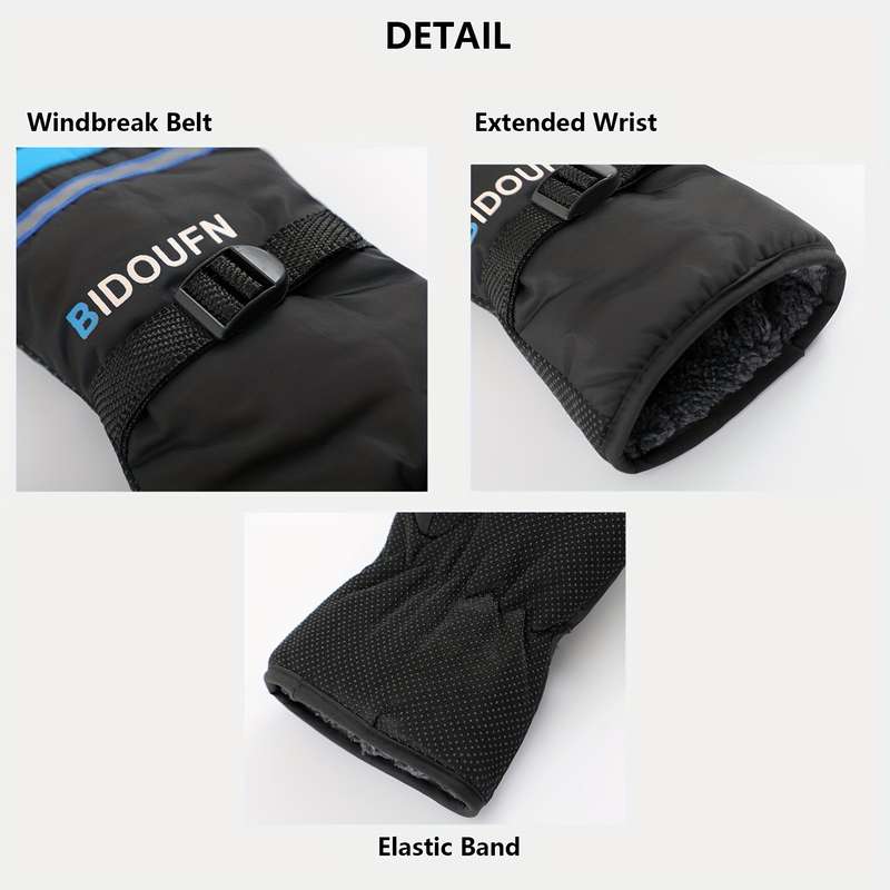 1 Pair Orange Warm Gloves
