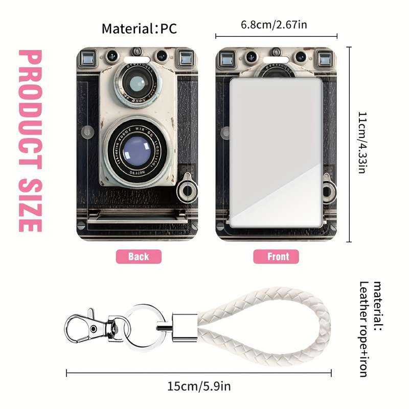 1pc A Retro Camera-Themed Card Holder for Doctors And Nurses Suitable for Bus Cards And Student ID
