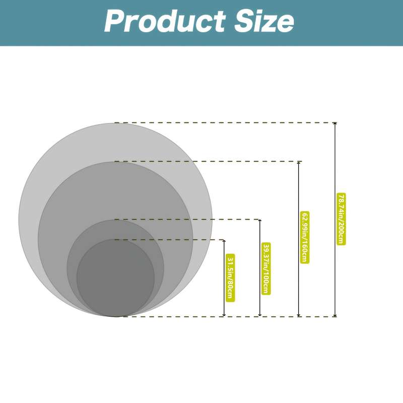 1Pc 31.5x31.5inch 80x80cm Floor Mat