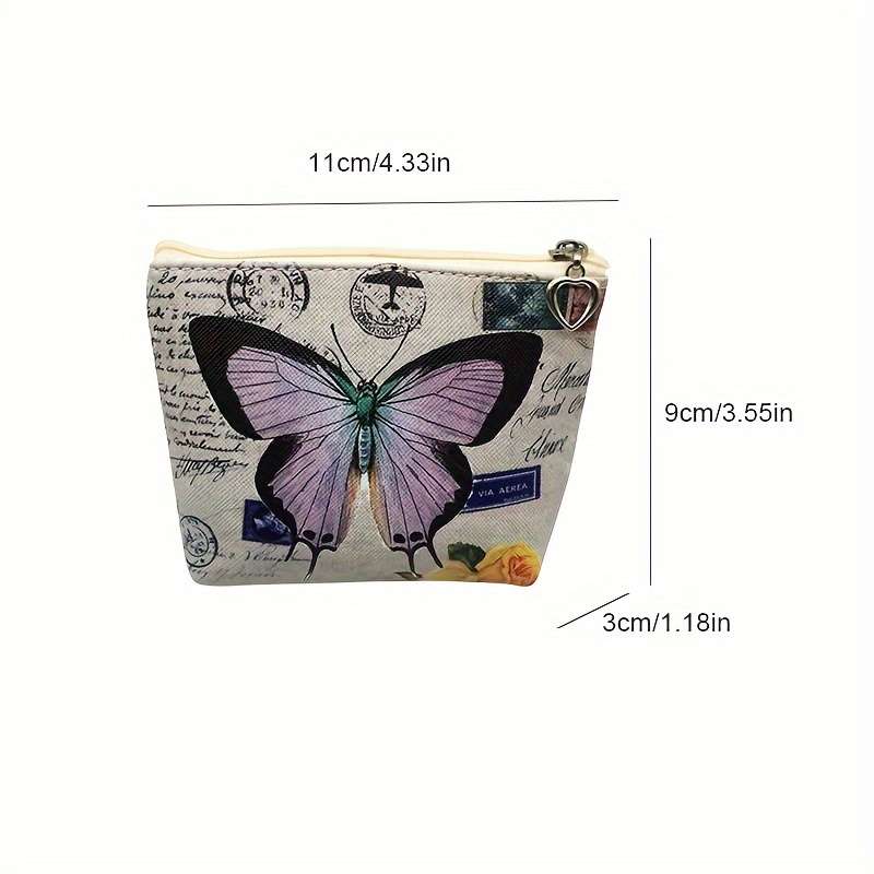 1pc Vintage Butterfly Coin Purse Key Pouch Card Holder Women'S Wallet And Coin Bag.