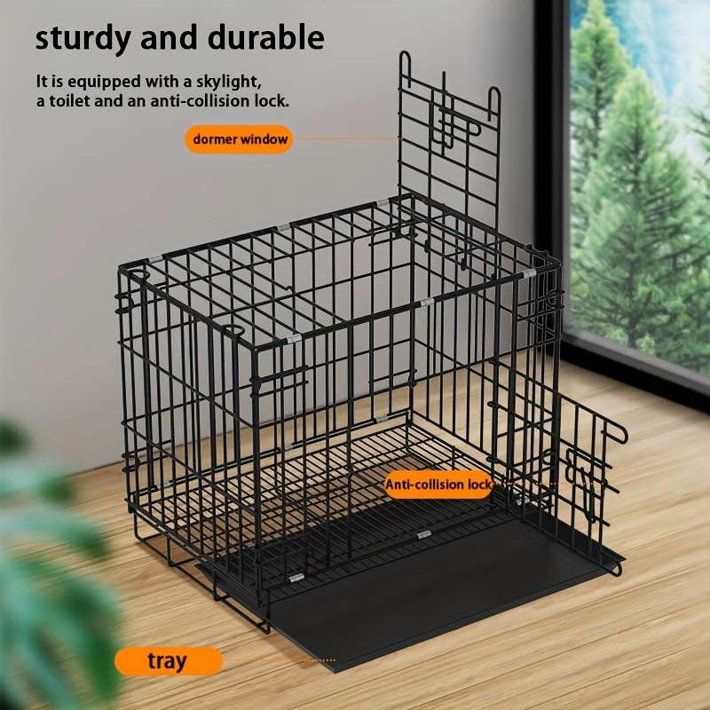 1pc Transparent 8 pieces with door + cap size Heightened transparencyPet Cage