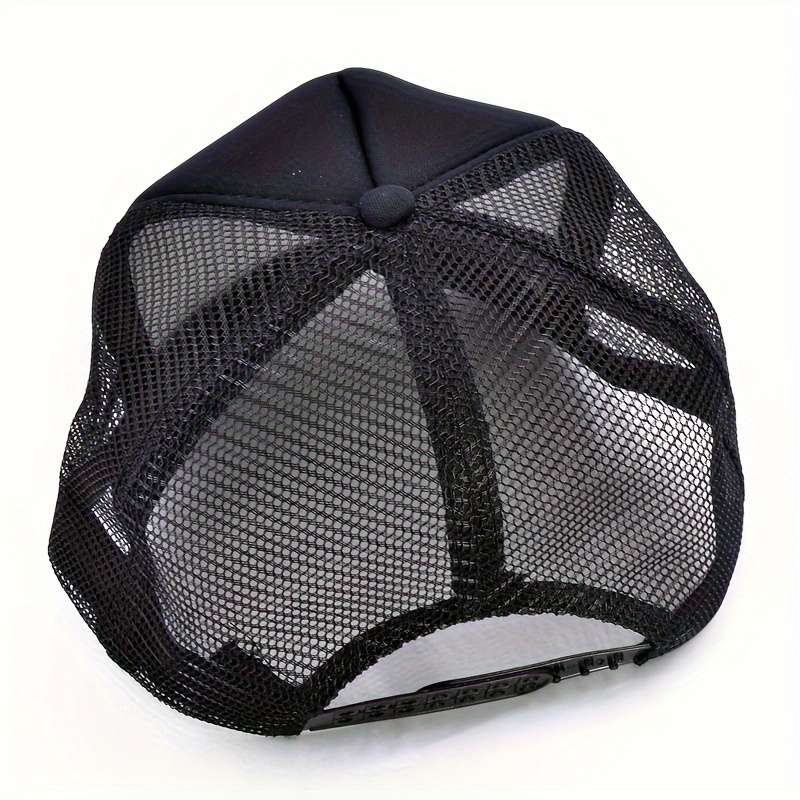 1pc Unisex Baseball Cap Summer Sun Protection Hat Adjustable Snapback Breathable Mesh Back Hip-