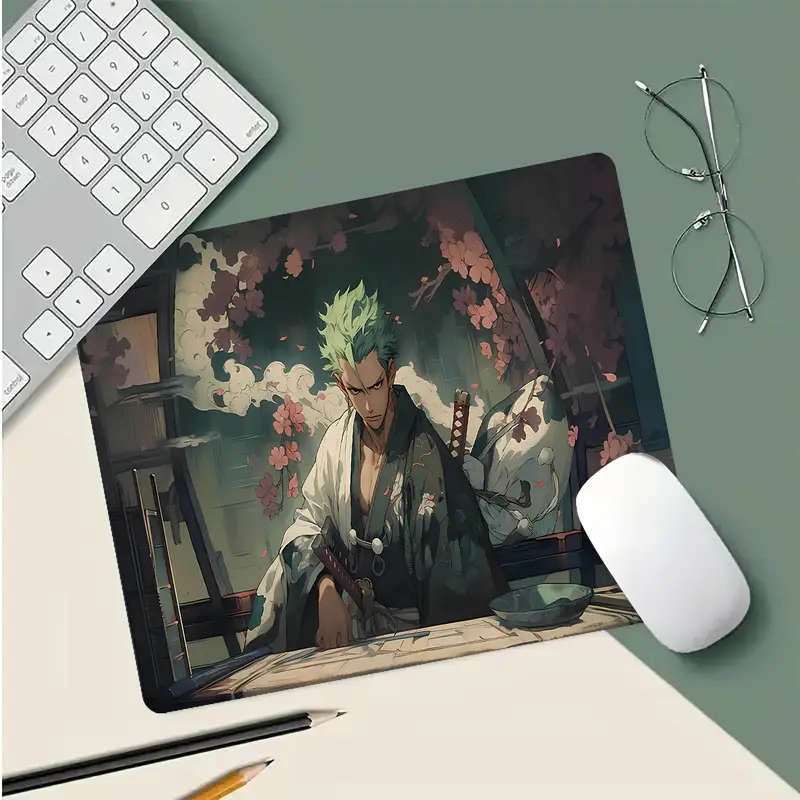 1pc 21x26cm Ergonomic Japanese Samurai Mouse Pad Non-Slip Washable Rubber Gaming