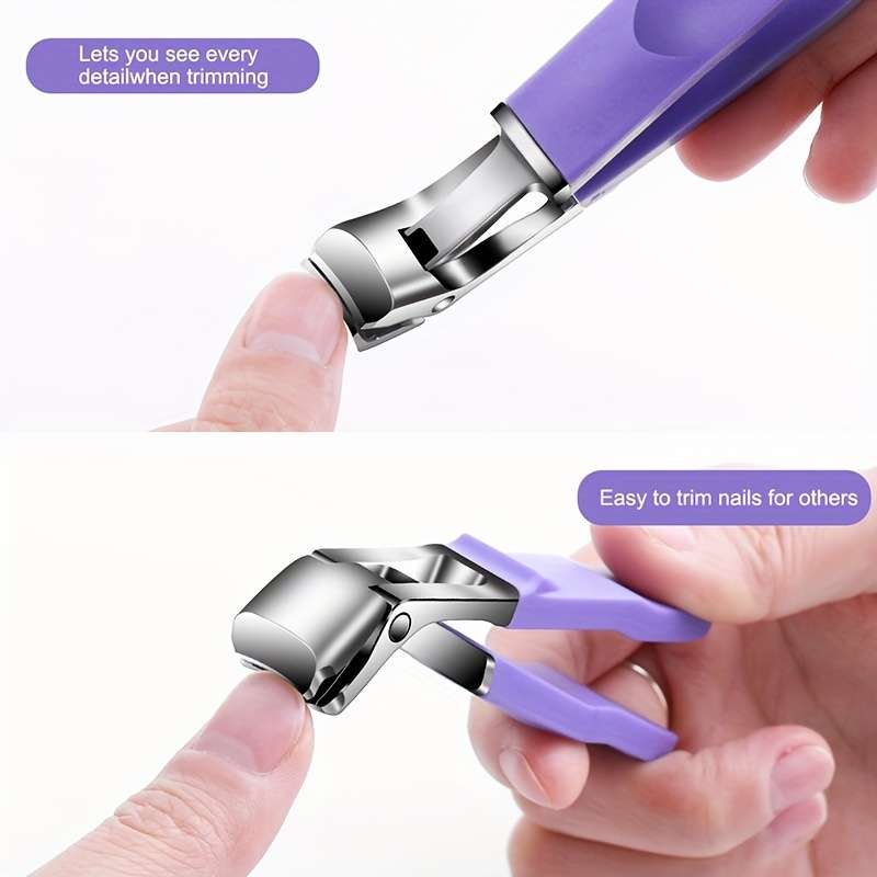 1pcs In-stock Stainless Steel Nail Clippers Heavy-duty Nail Clippers Curved Design Large Openin