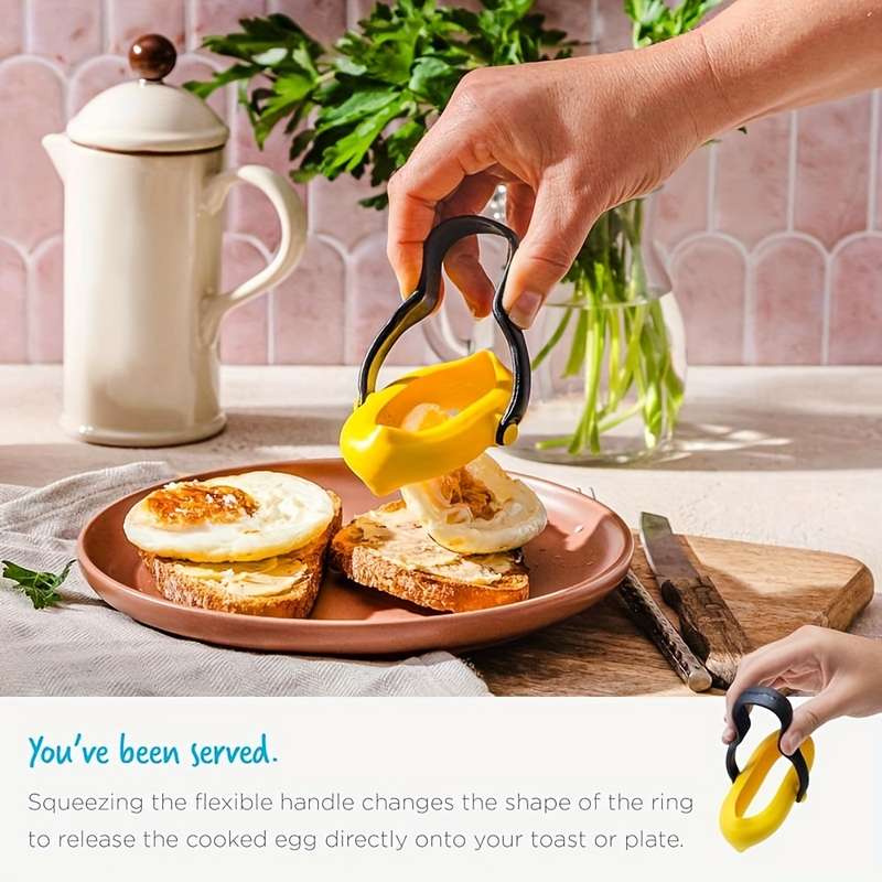 1pc Tritan Material 3-in-1 Easy Flip Egg Cooking Molds with Handle No-Leak Egg Rings for Perfect F
