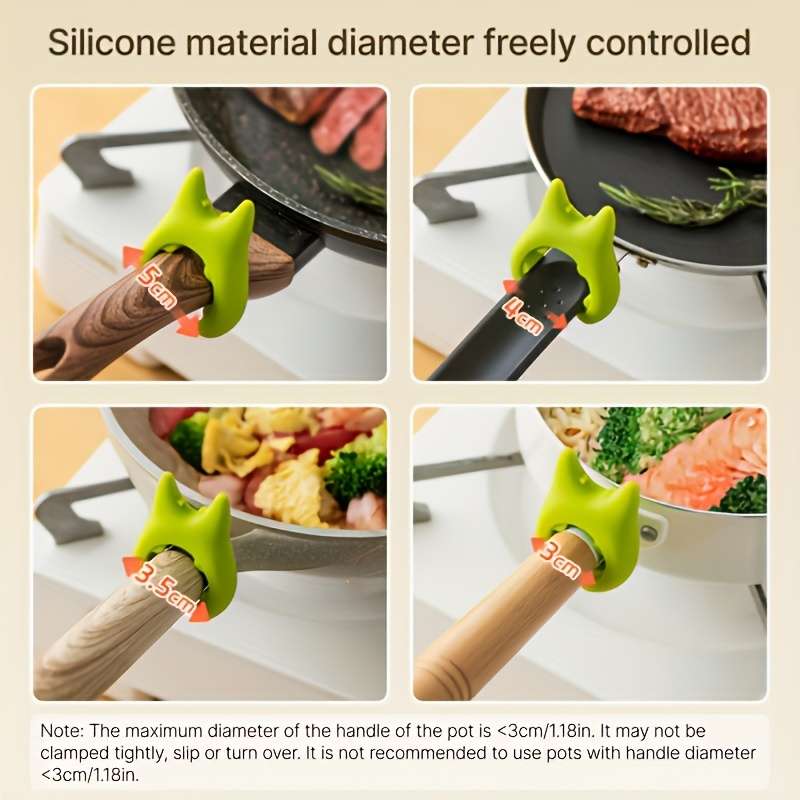 3pcs Silicone Kitchen Utensil Set Non-Stick Spatula Slotted Turner with Wooden Handles Sili
