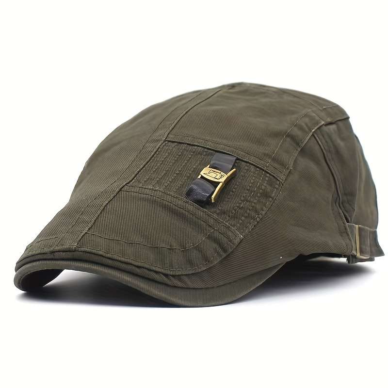 1pc Elegant Cotton Beret Cap for Men and Women 100% Cotton Non-Stretch Fabric Woven Vintage Style