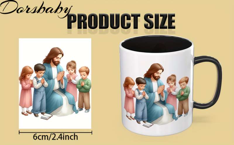 24PCS 1SET Jesus with Kids Jesus Christian Themed Stickers