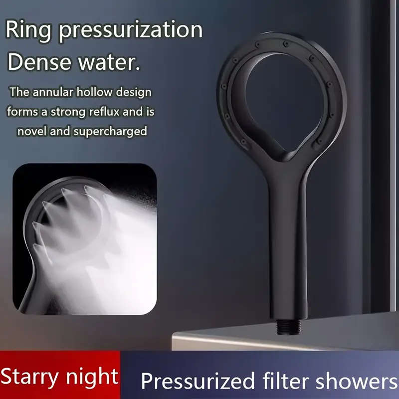 1pc Shower Head With High-Pressure And Water-Saving Design Hand Shower With Mist Spray Unique Star-R