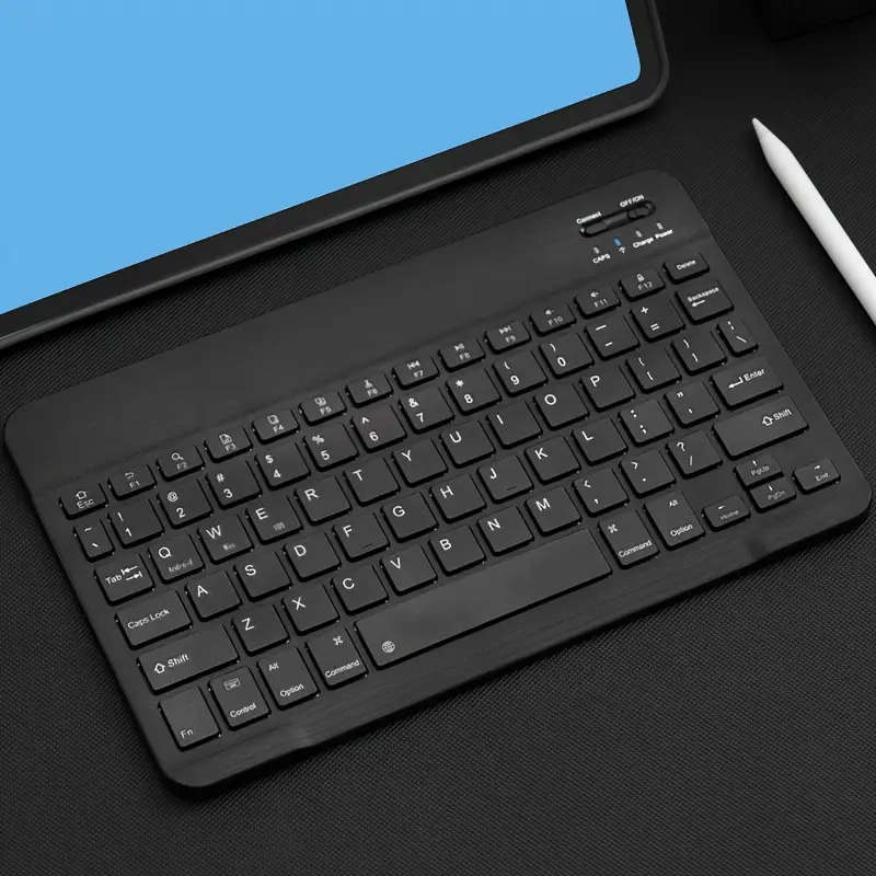 1pc Ergonomic Wireless Keyboard for Tablets and Smartphones Wireless Connectivity USB Type-C Chargin