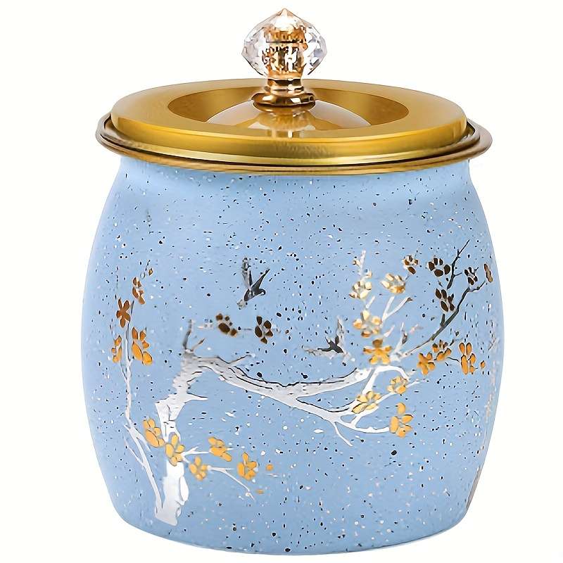 1pc Elegant Stainless Steel Ashtray with Lid Anti-Fly Round Design for Home Living Room Decor