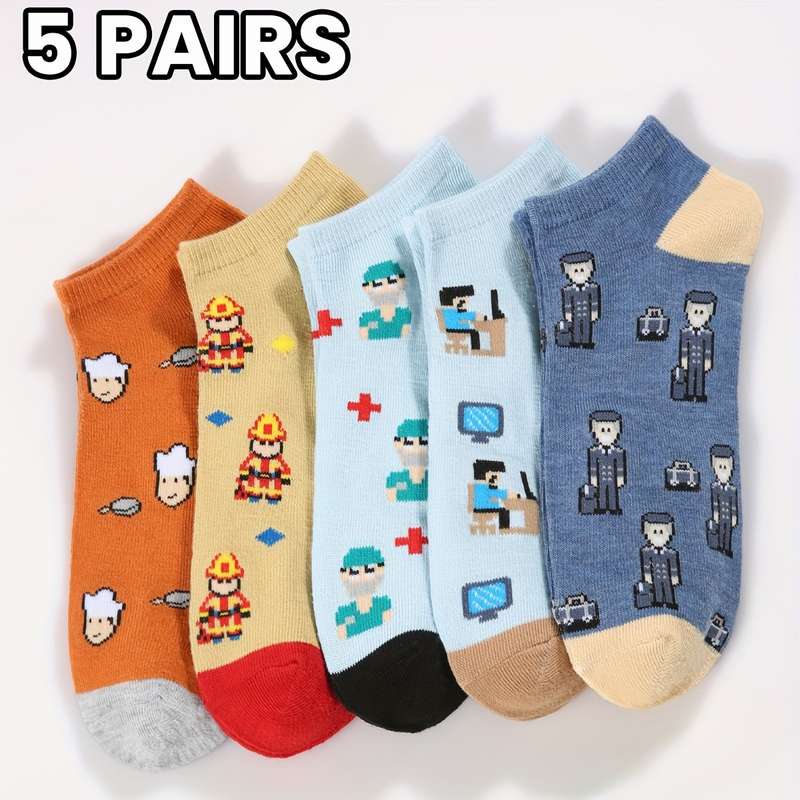 5 Pairs One Size High Elastic Socks