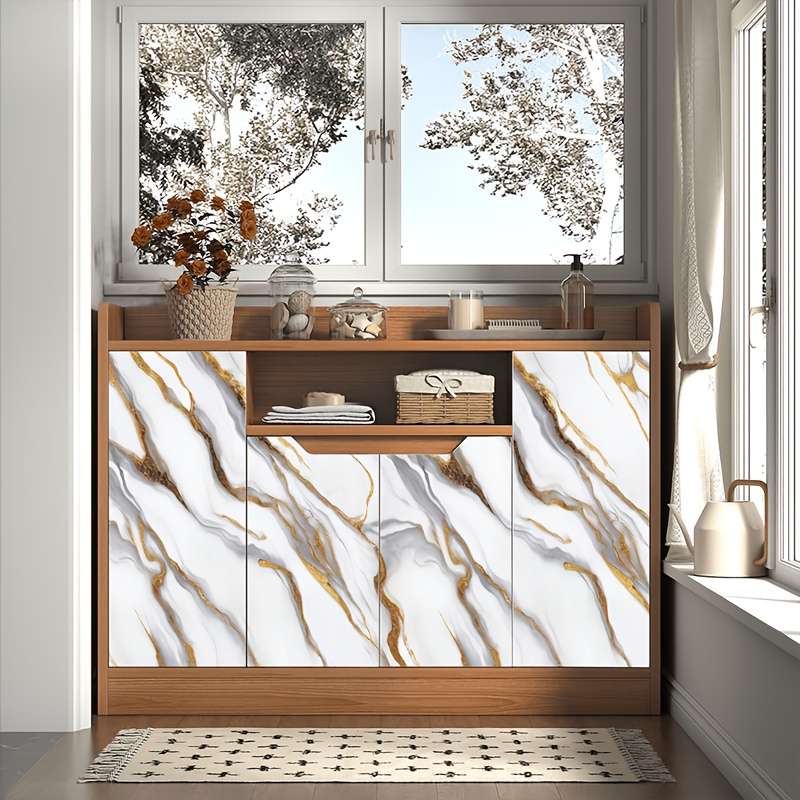 1PC Wall StickersGilded Black And White200cmX40cm  78.74inX15.74in