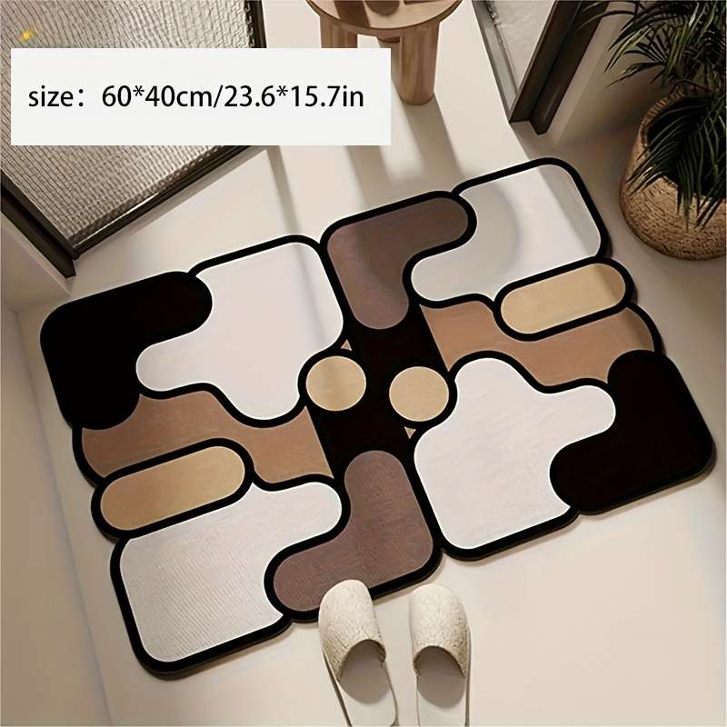 1Pc Coffee Color 60x40cm 23.6x15.7inch Floor Mat