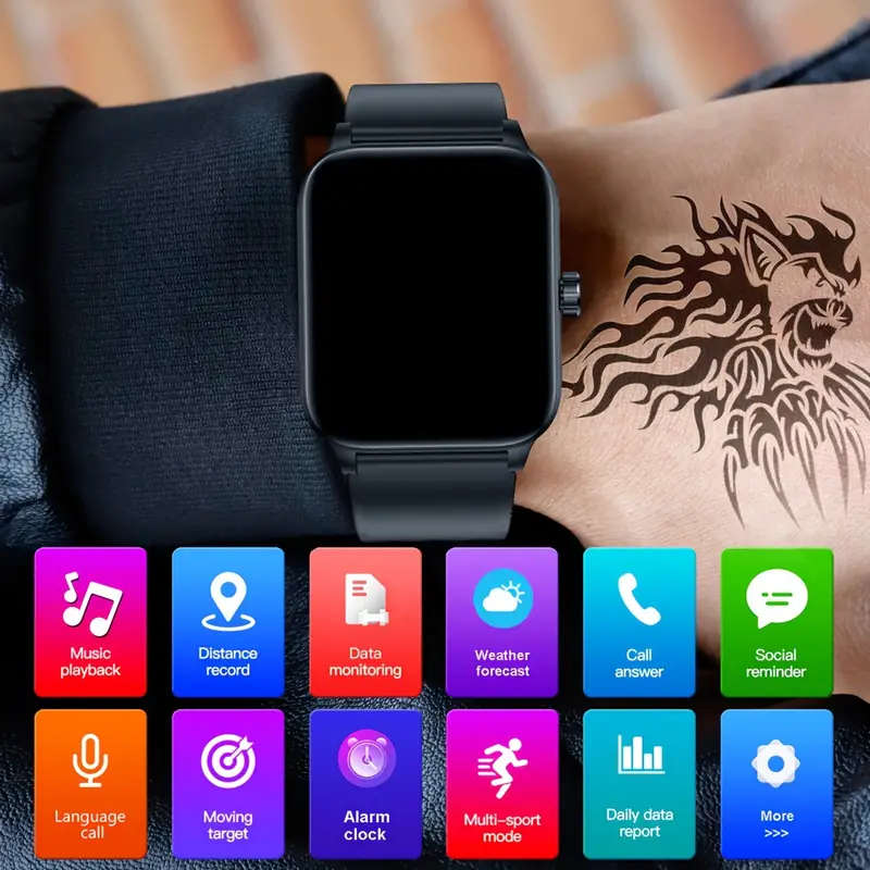 Smartwatch 3D Dynamic Sports Plant Growth Dial 1.85-Inch Large Screen True Smart Call Watch 100+ Spo