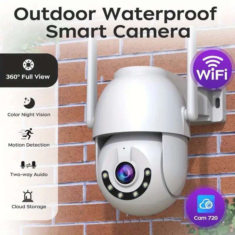 Waterproof Outdoor Smart WIFI PTZ Security HD Camera