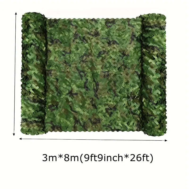 Versatile Woodland Camo Netting Roll Perfect for Hunting Camping Party Decor 3*8m