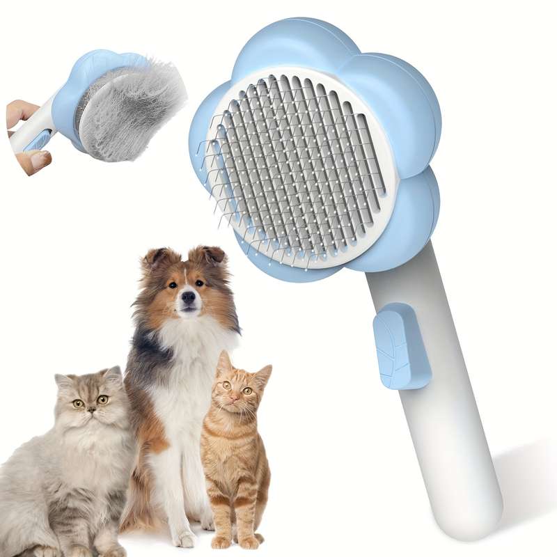 1pc Yellow Green Comb Pet Comb