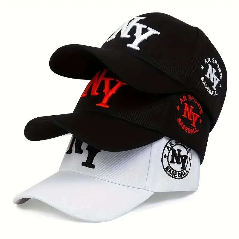 1pc Unisex Adjustable Polyester Baseball Cap with Embroidery Sun Protection Outdoor Sports Hat
