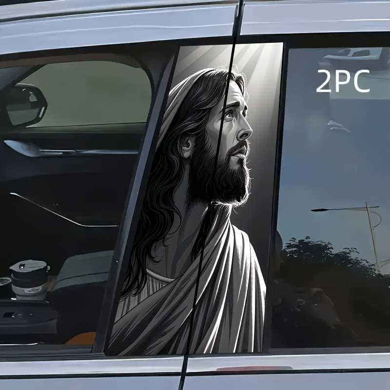 2pcs Jesus Christian Themed Stickers