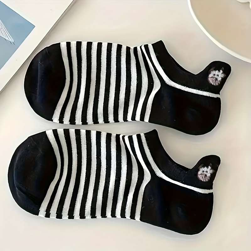 5 Pairs Of Mixed Colors One Size High Elastic Socks