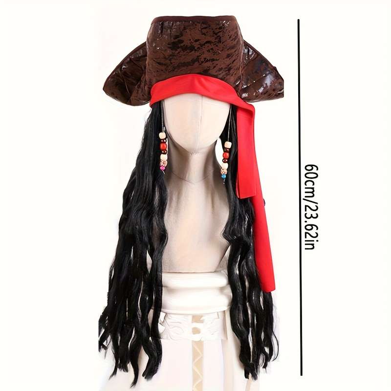 1Pc Black 55.88cm Fashion Design Wig