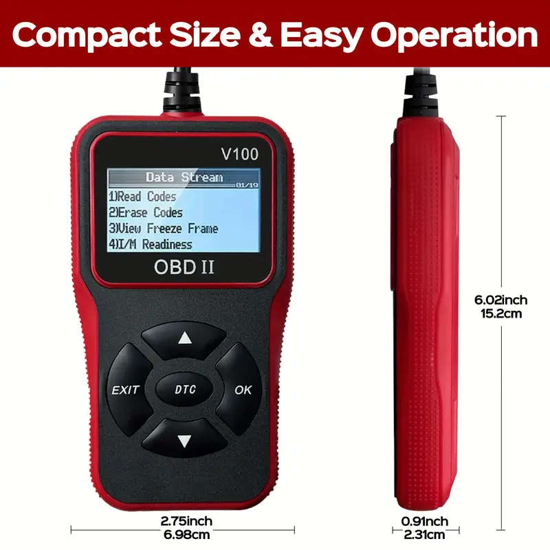 1pc OBDII Protocol Cars Since 1996 No Battery Required USB Powered OBD2 Scanner with I M Ready Read