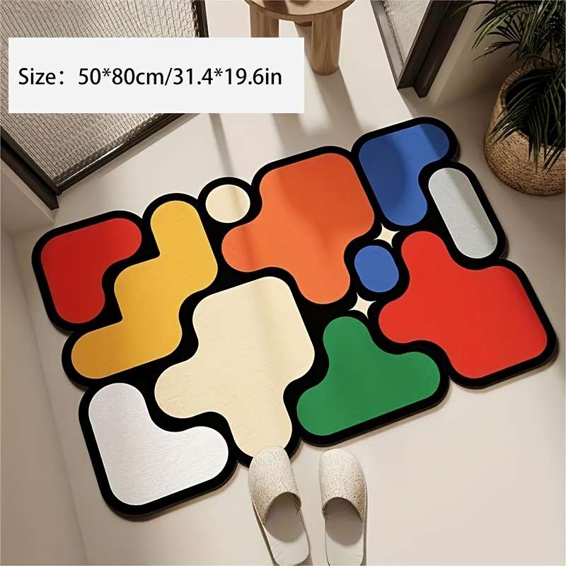 1Pc Iridescent 50x80cm 31.4x19.6inch Floor Mat