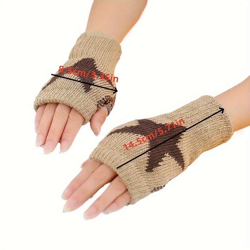 1 Pair Grey Warm Gloves