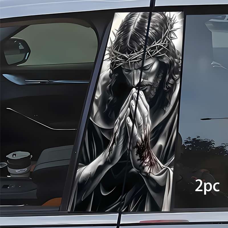 2pcs Jesus Christian Themed Stickers