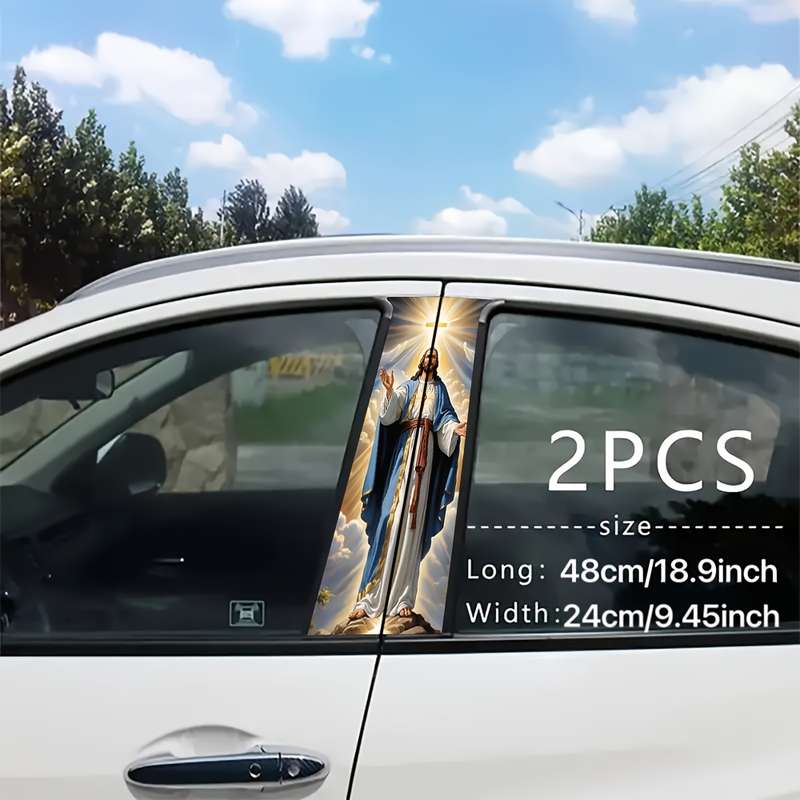 2pcs  Jesus Christian Themed Stickers