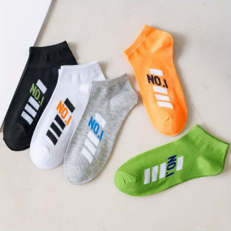 5 Pairs Polychrome One Size High Elastic Socks