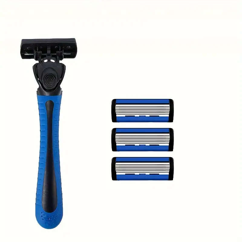 Men's Manual Shaver 6-layers Blades Razor Facial Hair Removal Tools Safety Shaver
