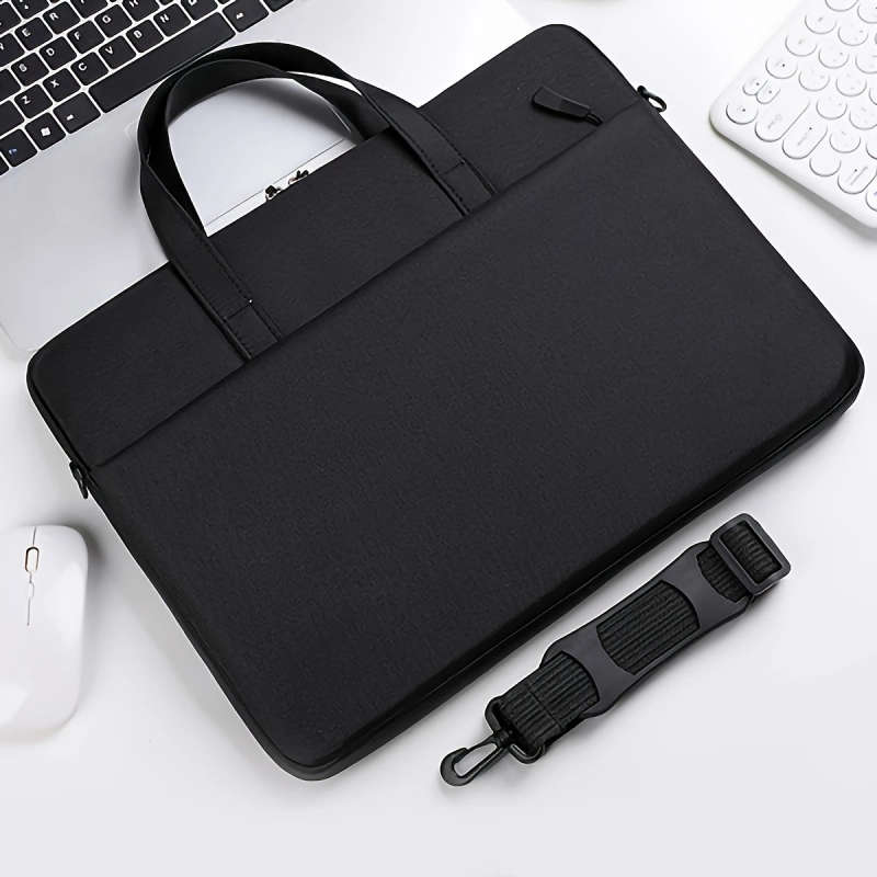 1pc Solid Color Simple Lightweight Portable Laptop Bag Portable Business Trip Computer Protective