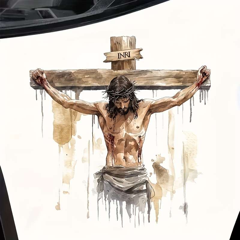 1pc 15.24cm Jesus Christian Themed Stickers