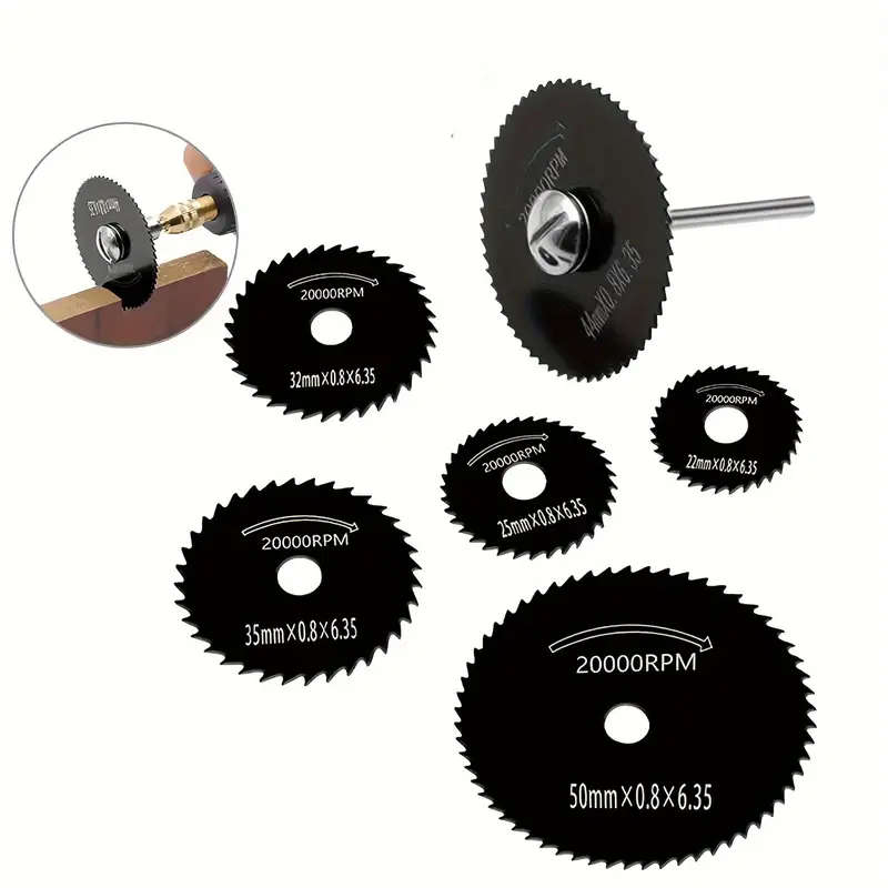 6pcs High Speed Steel Mini Saw Blade Set For Wood