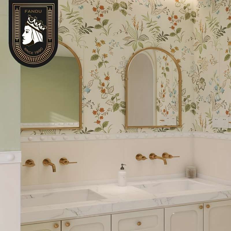 1PC Wall StickersMorning Flowers And Evening Flowers H22.5m LongX44cm Wide